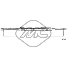 Cable de accionamiento, freno de estacionamiento - METALCAUCHO-83717