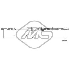 Cable de accionamiento, freno de estacionamiento - METALCAUCHO-83732