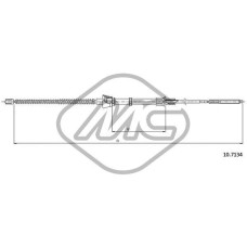 Cable de accionamiento, freno de estacionamiento - METALCAUCHO-83736