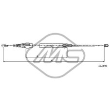Cable de accionamiento, freno de estacionamiento - METALCAUCHO-83746