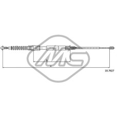Cable de accionamiento, freno de estacionamiento - METALCAUCHO-83766