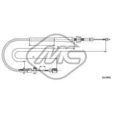 Cable del acelerador - METALCAUCHO-83824