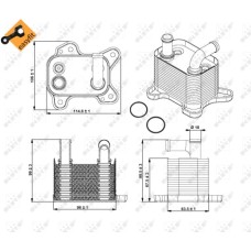 Radiador de aceite, transmisión automática - NRF-31342