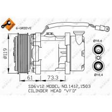 Compresor, aire acondicionado - NRF-32275