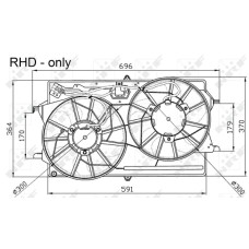 Ventilador, refrigeración del motor - NRF-47033 Ventilador, refrigeración del motor - NRF-47033
