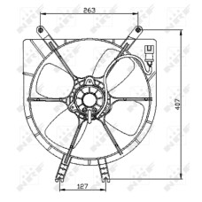 Ventilador, refrigeración del motor - NRF-47042 Ventilador, refrigeración del motor - NRF-47042