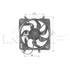 Ventilador, refrigeración del motor - NRF-47054