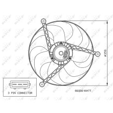 Ventilador, refrigeración del motor - NRF-47057 Ventilador, refrigeración del motor - NRF-47057