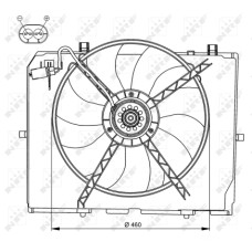 Ventilador, refrigeración del motor - NRF-47066