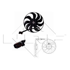 Ventilador, refrigeración del motor - NRF-47392