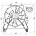 Ventilador, refrigeración del motor - NRF-47456