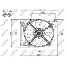 Ventilador, refrigeración del motor - NRF-47741 Ventilador, refrigeración del motor - NRF-47741