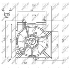 Ventilador, refrigeración del motor - NRF-47742 Ventilador, refrigeración del motor - NRF-47742