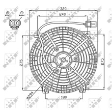 Ventilador, refrigeración del motor - NRF-47752 Ventilador, refrigeración del motor - NRF-47752