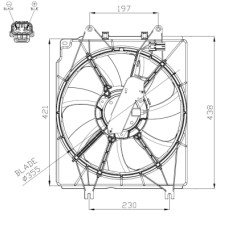 Ventilador, refrigeración del motor - NRF-47934 Ventilador, refrigeración del motor - NRF-47934