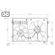 Ventilador, refrigeración del motor - NRF-47941 Ventilador, refrigeración del motor - NRF-47941