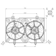 Ventilador, refrigeración del motor - NRF-47942
