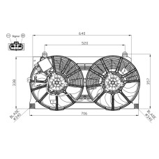 Ventilador, refrigeración del motor - NRF-47943