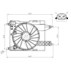 Ventilador, refrigeración del motor - NRF-47966