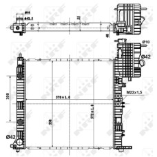 Radiador, refrigeración del motor - NRF-50581 Radiador, refrigeración del motor - NRF-50581