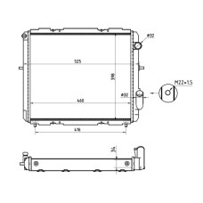 Radiador, refrigeración del motor - NRF-507345A
