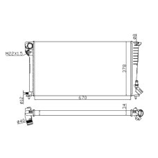 Radiador, refrigeración del motor - NRF-509510A Radiador, refrigeración del motor - NRF-509510A