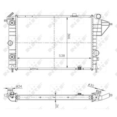 Radiador, refrigeración del motor - NRF-513508A