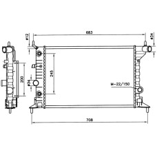 Radiador, refrigeración del motor - NRF-519516
