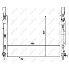 Radiador, refrigeración del motor - NRF-53001 Radiador, refrigeración del motor - NRF-53001