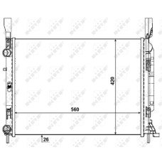 Radiador, refrigeración del motor - NRF-53004