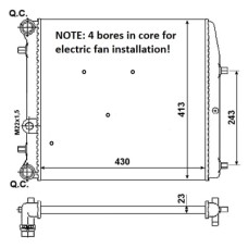 Radiador, refrigeración del motor - NRF-53021A
