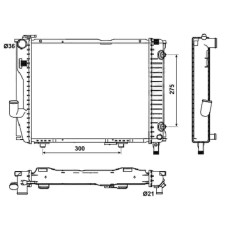 Radiador, refrigeración del motor - NRF-53030