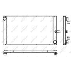 Radiador, refrigeración del motor - NRF-53091 Radiador, refrigeración del motor - NRF-53091