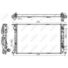 Radiador, refrigeración del motor - NRF-53116