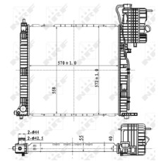Radiador, refrigeración del motor - NRF-53176 Radiador, refrigeración del motor - NRF-53176