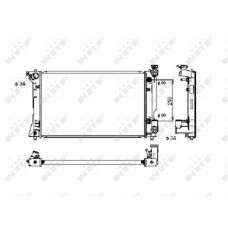 Radiador, refrigeración del motor - NRF-53395 Radiador, refrigeración del motor - NRF-53395