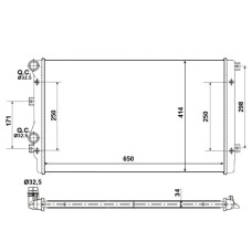 Radiador, refrigeración del motor - NRF-53406A