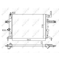Radiador, refrigeración del motor - NRF-53628A