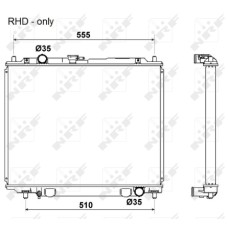 Radiador, refrigeración del motor - NRF-53666
