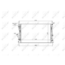 Radiador, refrigeración del motor - NRF-53743 Radiador, refrigeración del motor - NRF-53743