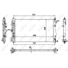 Radiador, refrigeración del motor - NRF-53774