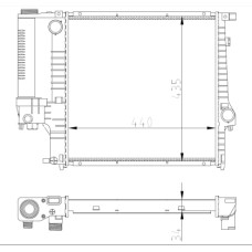 Radiador, refrigeración del motor - NRF-53849A Radiador, refrigeración del motor - NRF-53849A
