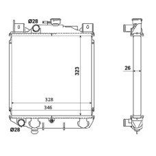 Radiador, refrigeración del motor - NRF-53881