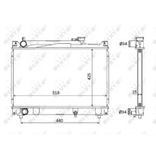 Radiador, refrigeración del motor - NRF-53882 Radiador, refrigeración del motor - NRF-53882