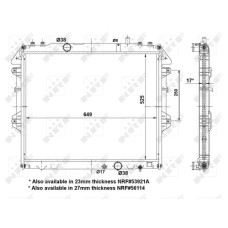Radiador, refrigeración del motor - NRF-53921 Radiador, refrigeración del motor - NRF-53921