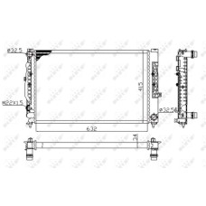 Radiador, refrigeración del motor - NRF-539504A Radiador, refrigeración del motor - NRF-539504A