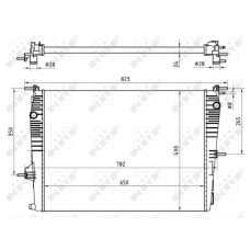 Radiador, refrigeración del motor - NRF-53965 Radiador, refrigeración del motor - NRF-53965