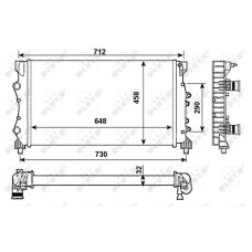 Radiador, refrigeración del motor - NRF-53990