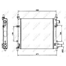 Radiador, refrigeración del motor - NRF-54601