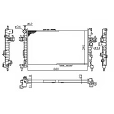 Radiador, refrigeración del motor - NRF-54753A
